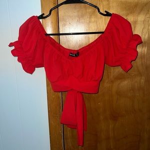 SHEIN red crop top